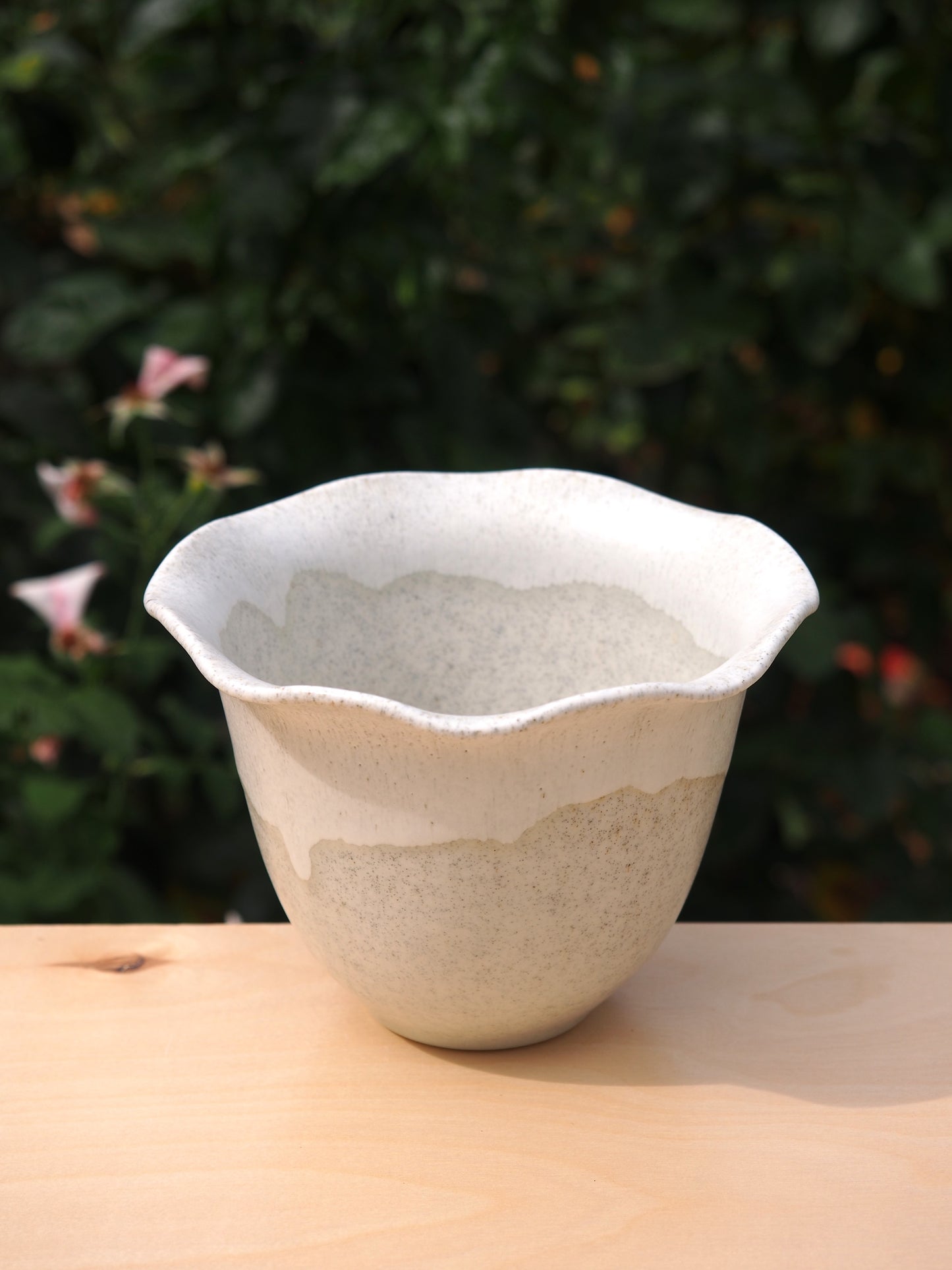 Wide Ruffle Vase